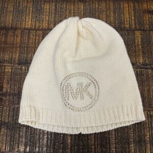 Michael Kors bling cream beanie hat toboggan